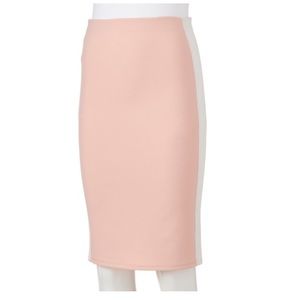 Joe B Pink & White Pencil Skirt